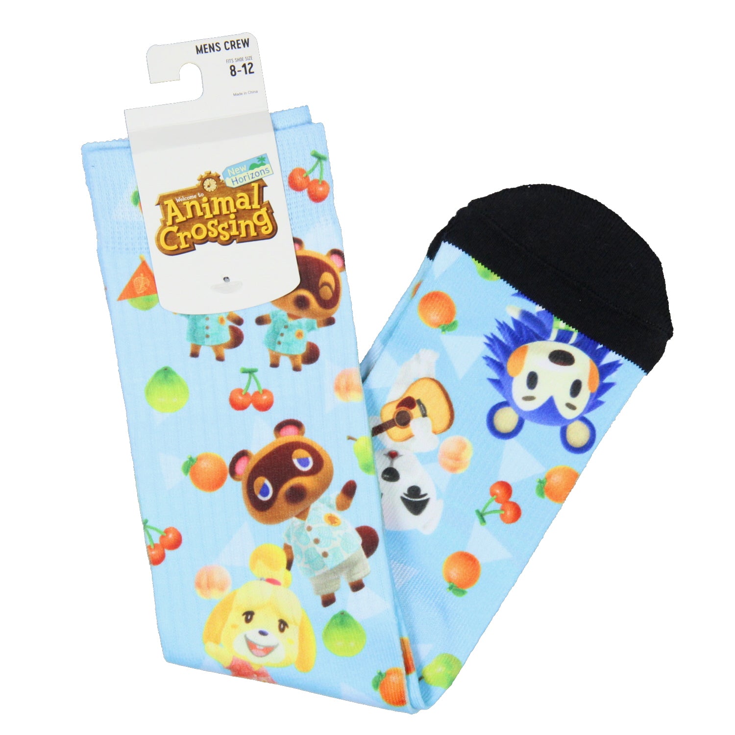 Animal Crossing Men's Allover Character Sublimated Adult Crew Socks 1 Pair