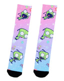 Invader Zim Mens' Gir Space Men's Athletic Mid-Calf Crew Socks