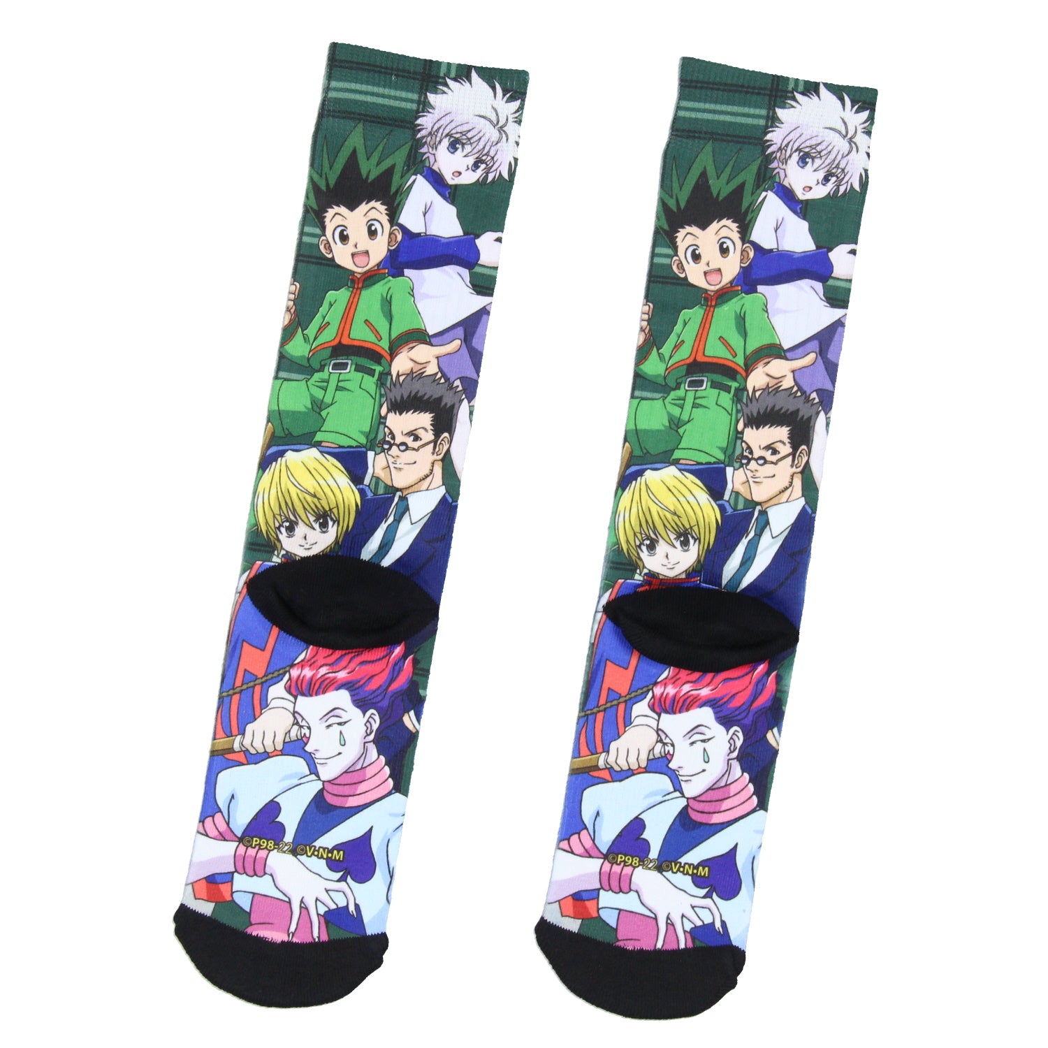 Hunter X Hunter Anime Mens' Characters Sublimated Adult Crew Socks 1 Pair