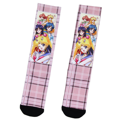 Pretty Guardian Sailor Moon Crystal Characters Sublimated Adult Crew Socks