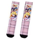Pretty Guardian Sailor Moon Crystal Characters Sublimated Adult Crew Socks