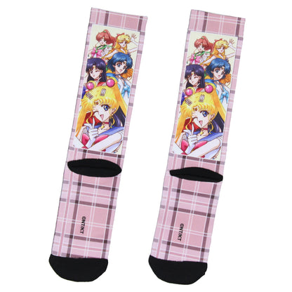 Pretty Guardian Sailor Moon Crystal Characters Sublimated Adult Crew Socks
