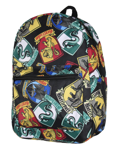 Harry Potter Backpack Hogwarts Houses Crest Laptop School Travel Backpack 17"