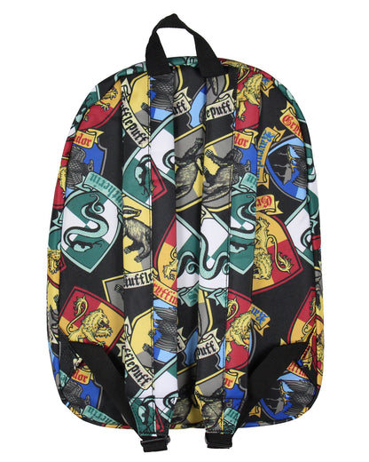 Harry Potter Backpack Hogwarts Houses Crest Laptop School Travel Backpack 17"