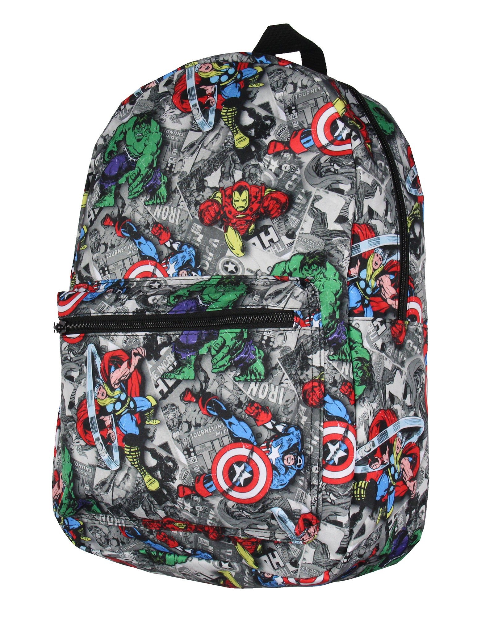 Marvel Avengers Vintage Comic Characters Laptop School Travel Backpack 17"