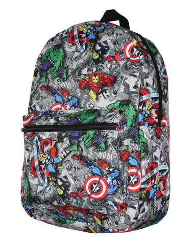 Marvel Avengers Vintage Comic Characters Laptop School Travel Backpack