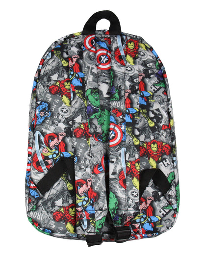 Marvel Avengers Vintage Comic Characters Laptop School Travel Backpack 17"
