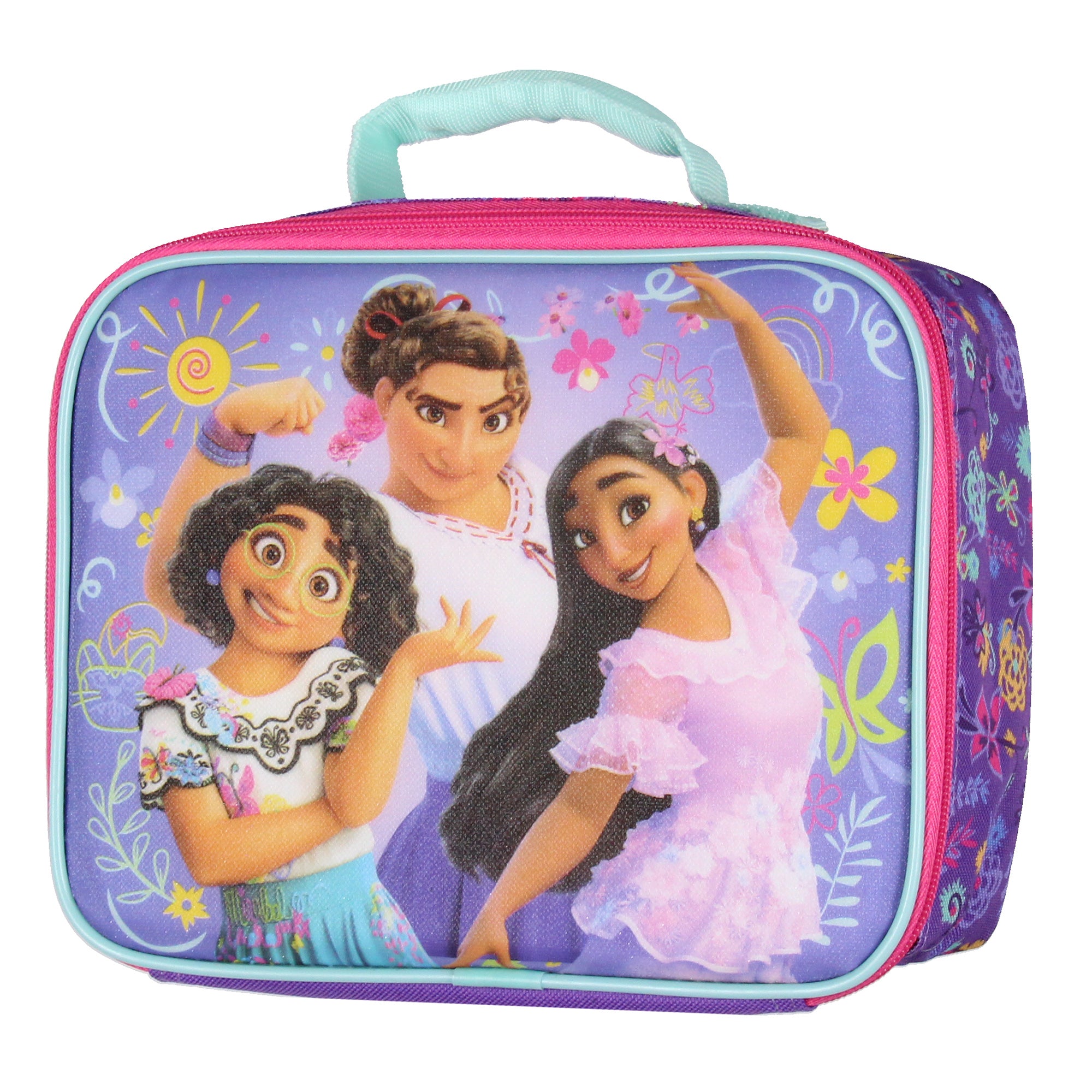Encanto Lunch Box Mirabel Isabela Luisa Diamond Dust Sparkly Lunch Bag Tote 10"