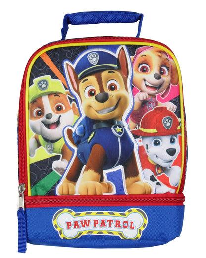 Paw Patrol Lunch Box Insulated Dual Compartment Kids Lunch Bag Tote 10"