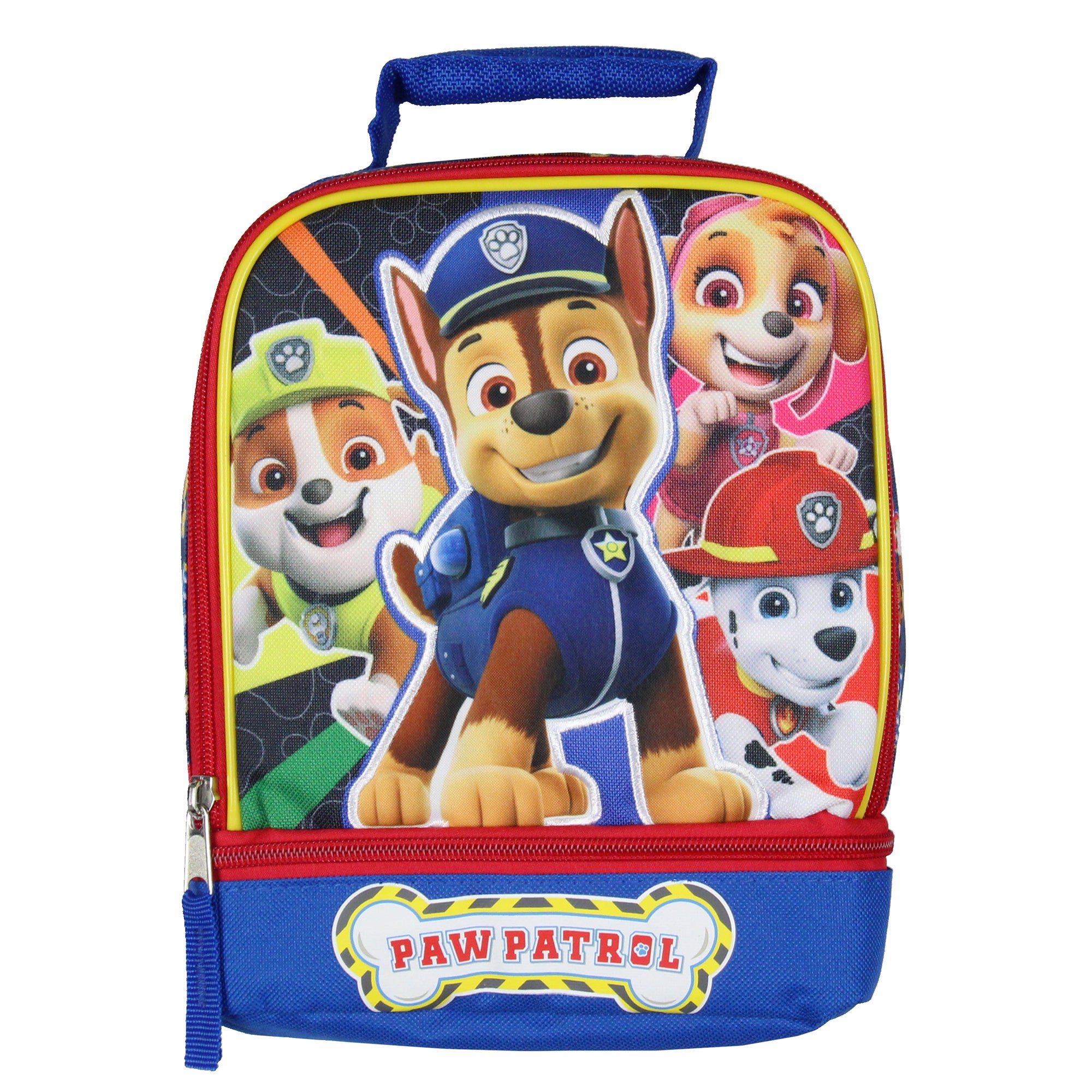 Paw Patrol Lunch Box Insulated Dual Compartment Kids Lunch Bag Tote 10"