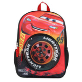Disney Cars Lightning McQueen Backpack 3D Tire Pocket Travel School Backpack