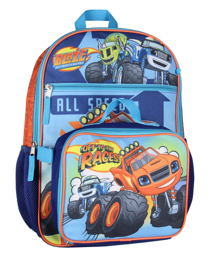 Blaze and the Monster Machines Backpack Set Lunch Box Pencil Case Key Chain 16"
