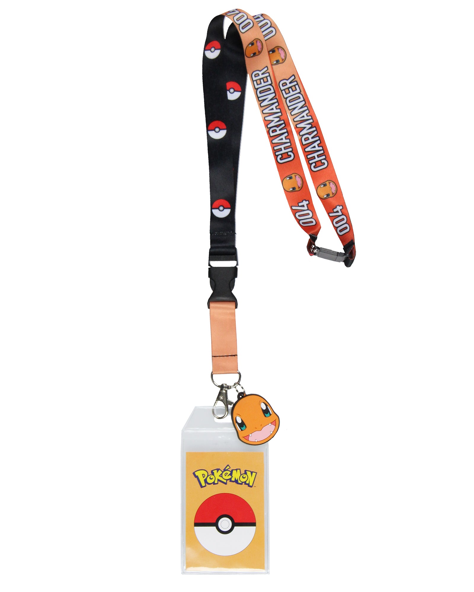 Pokemon Charmander 004 ID Badge Holder Charm 2-Sided Breakaway Lanyard