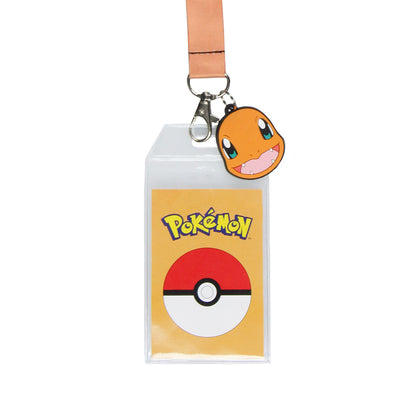 Pokemon Charmander 004 ID Badge Holder Charm 2-Sided Breakaway Lanyard