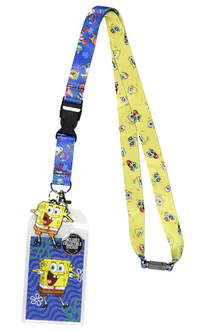 SpongeBob SquarePants ID Badge Holder Lanyard With Collectible Sticker