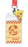 Stranger Things Surfer Boy Pizza ID Badge Holder Lanyard w/ Rubber Pendant