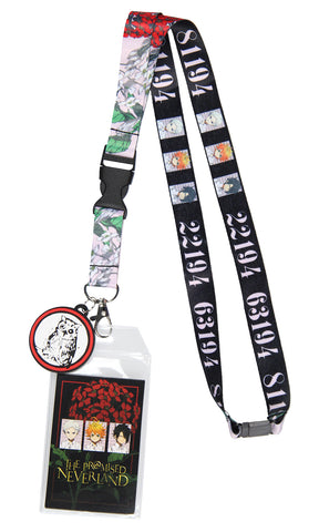 The Promised Neverland Anime ID Badge Holder Lanyard With Rubber Pendant
