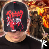 Berserk Hat Anime Manga Guts Logo Precurve Bill Snapback Hat Cap