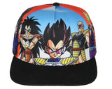 Dragon Ball Z Anime Hat Vegeta Saga Character Panel Flatbill Snapback Cap