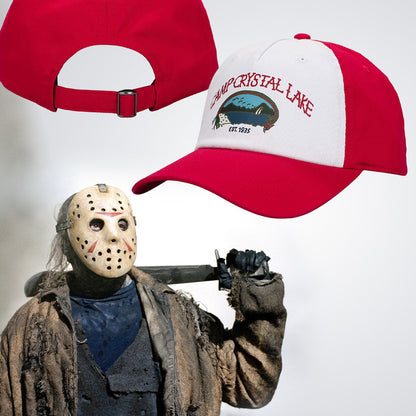 Friday The 13th Men's Camp Crystal Lake Adult Soft Hat with Adjustable Strap