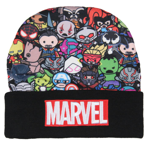 Marvel Comics Beanie Kawaii Mutli Character Embroidered Knit Beanie Hat Cap