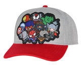 Marvel Comic Chibi Kawaii Style Characters Adult Snapback Hat Cap For Men