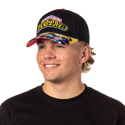 My Hero Academia Embroidered Logo 4 Character Adjustable Snapback Hat Cap