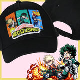 My Hero Academia Anime Boys Hat Deku Shoto Bakugo Panel Adustable Snapback Cap
