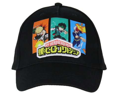 My Hero Academia Anime Boys Hat Deku Shoto Bakugo Panel Adustable Snapback Cap