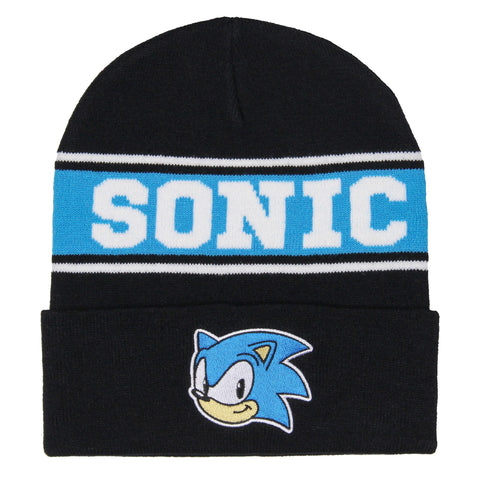 Sonic The Hedgehog Beanie Embroidered Classic Character Cuff Knit Beanie Hat Cap