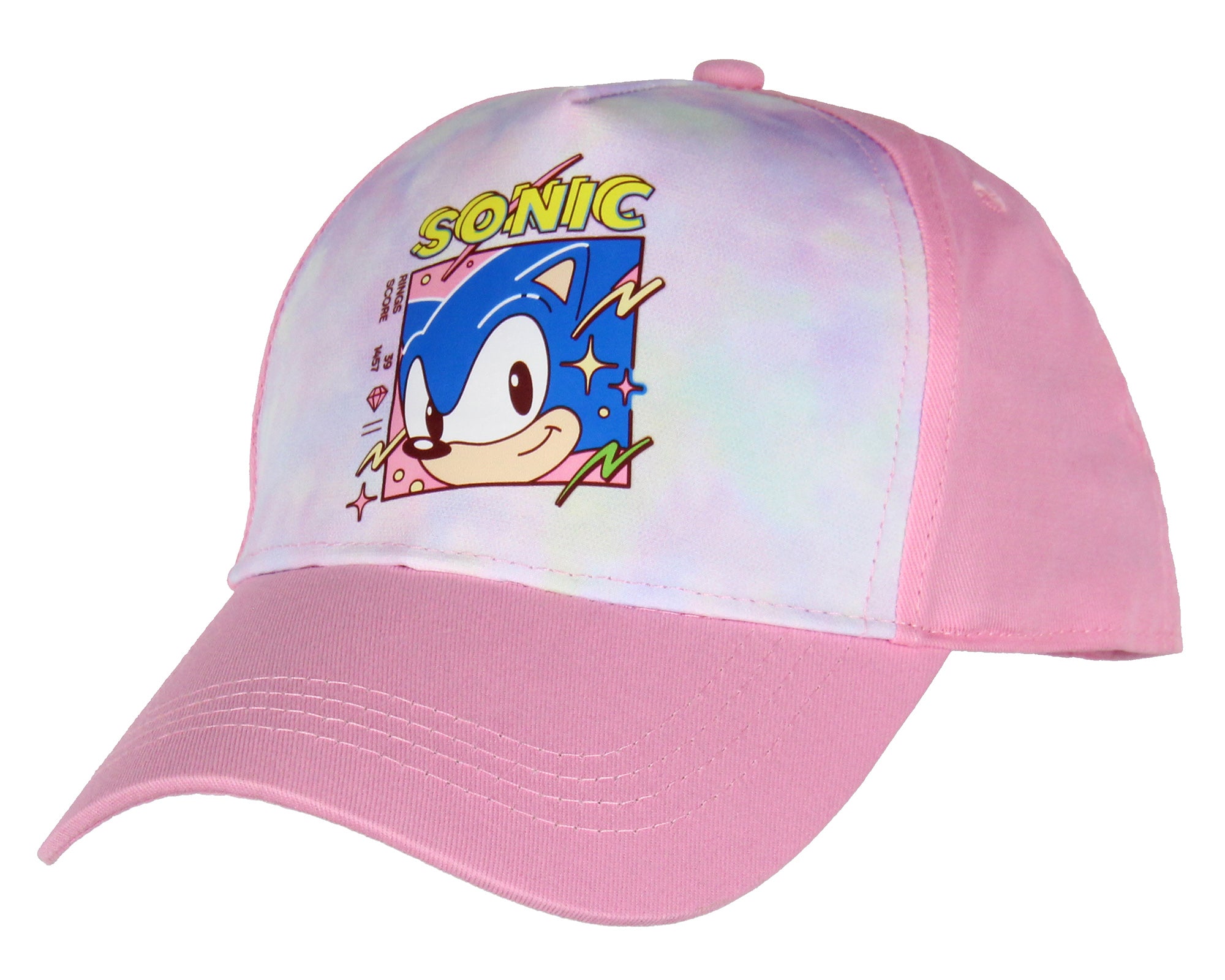 Sonic The Hedgehog Youth Snapback Hat Score Board Tie-Dye Girls Kids Hat