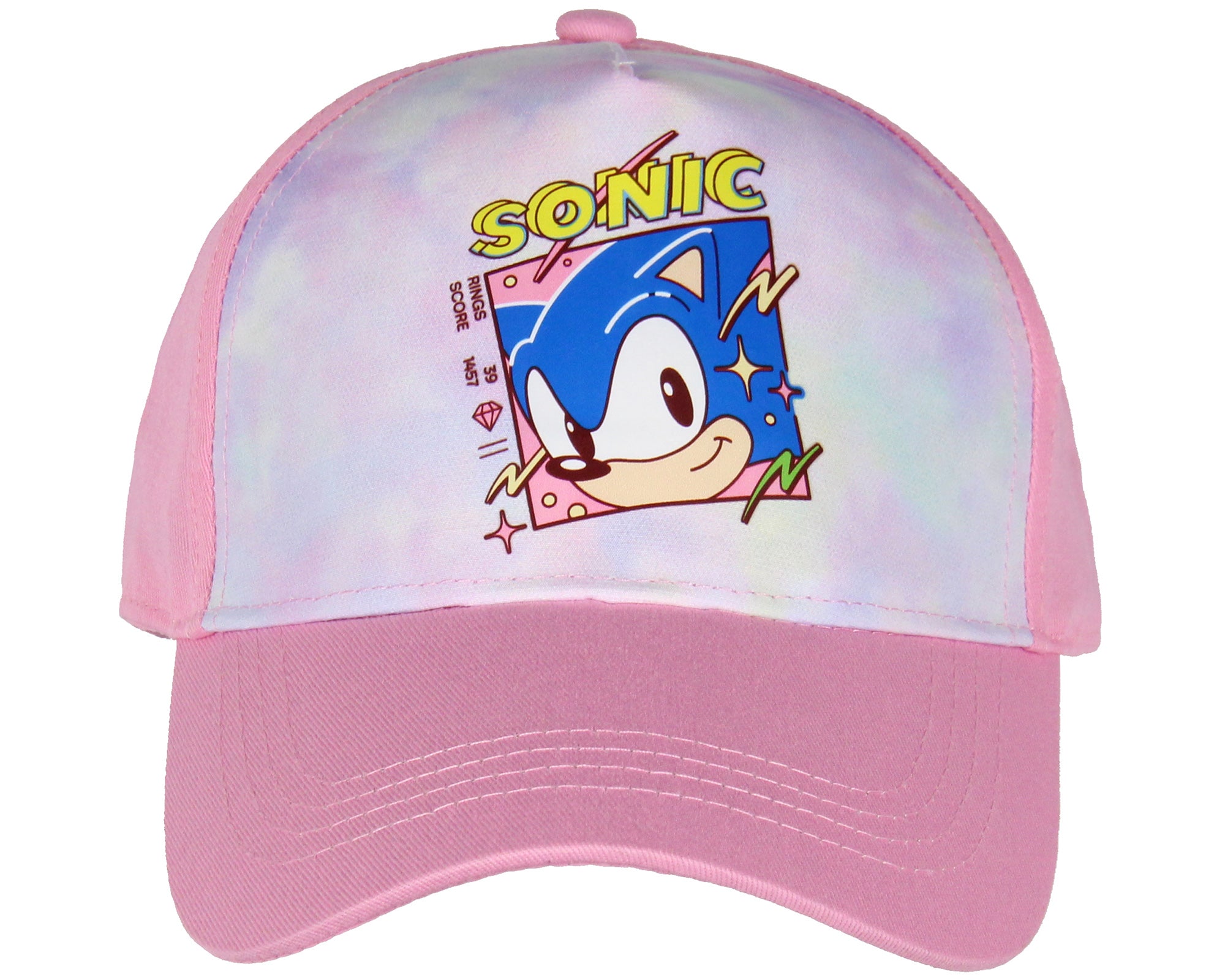 Sonic The Hedgehog Youth Snapback Hat Score Board Tie-Dye Girls Kids Hat