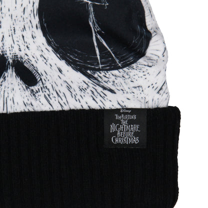 Disney Nightmare Before Christmas Jack Skellington Sublimated Knit Beanie Hat