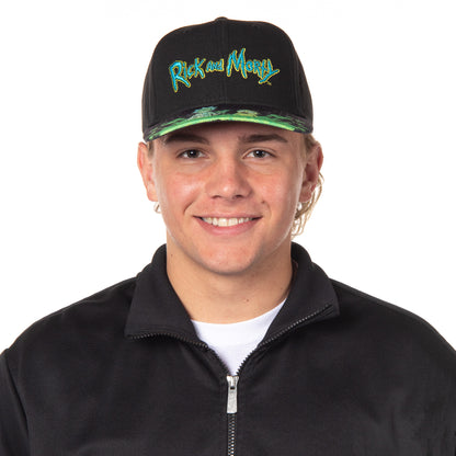 Rick And Morty Portal Time Pre-Curved Bill Adjustable Snapback Hat Cap
