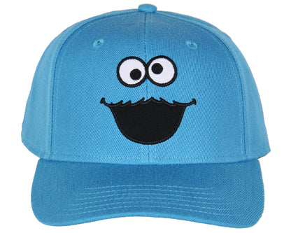 Sesame Street Cookie Monster Mens Snapback Hat Adult Precurve Adjustable Hat Cap