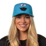 Sesame Street Cookie Monster Mens Snapback Hat Adult Precurve Adjustable Hat Cap