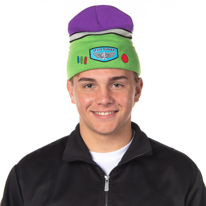 Disney Toy Story Space Ranger Buzz Lightyear Costume Knit Cuff Beanie Hat