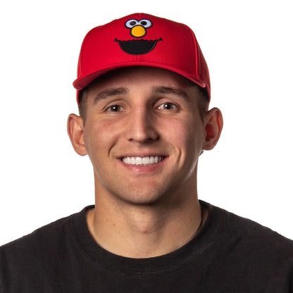 Sesame Street Adult Elmo Face Embroidered Design Snapback Baseball Cap Hat OSFM
