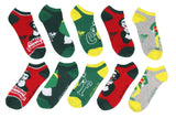 Elf The Movie Adult Santa's Coming 5-Pack Ankle No-Show Socks For Men And Women