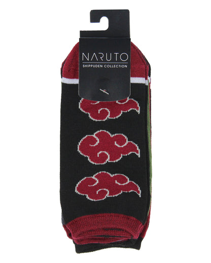 Naruto Shippuden Adult Akatsuki Clan Names Anime No Show Mix And Match Ankle Socks - Seven Times Six