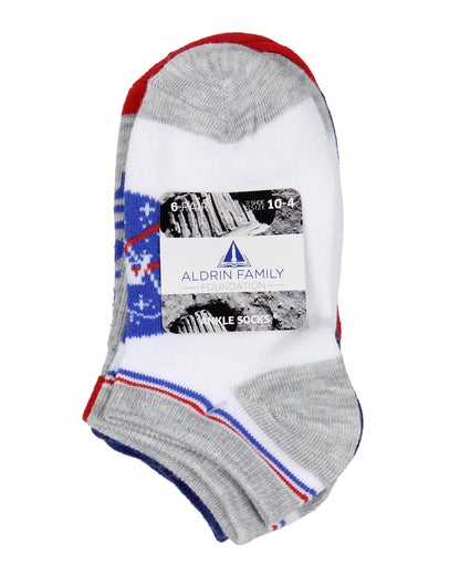 NASA Kids Socks Future Astronaut Youth No Show Mix And Match Ankle Socks