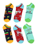 National Lampoon Christmas Vacation Adult Merry Clarksmas 5-Pack No-Show Socks