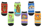 Scooby-Doo Adult Shaggy Mystery Machine Low Cut No Show Mix And Match Ankle Socks