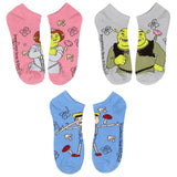Shrek Women's Franchise Characters And Mushrooms No-Show Ankle Socks 6 Pair Pack