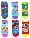 Disney Toy Story Character Faces No-Show Ankle Socks 6 Pair Pack