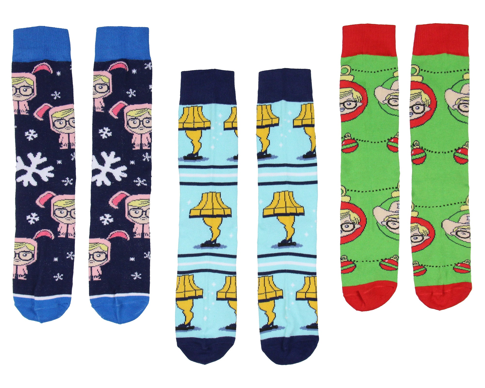 A Christmas Story Adult Holiday Inspired 6-Pack Crew Socks For Men And Women