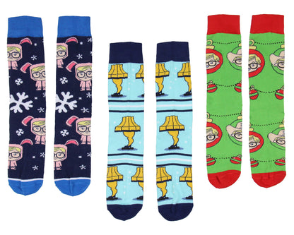 A Christmas Story Adult Holiday Inspired 6-Pack Crew Socks For Men And Women