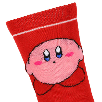 Nintendo Kirby Video Game Red Argyle Crew Socks For Men Women 1 Pair