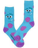 Disney Monsters Inc. Adult Sulley Fuzzy Spots Crew Socks For Men And Women