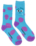 Disney Monsters Inc. Adult Sulley Fuzzy Spots Crew Socks For Men And Women